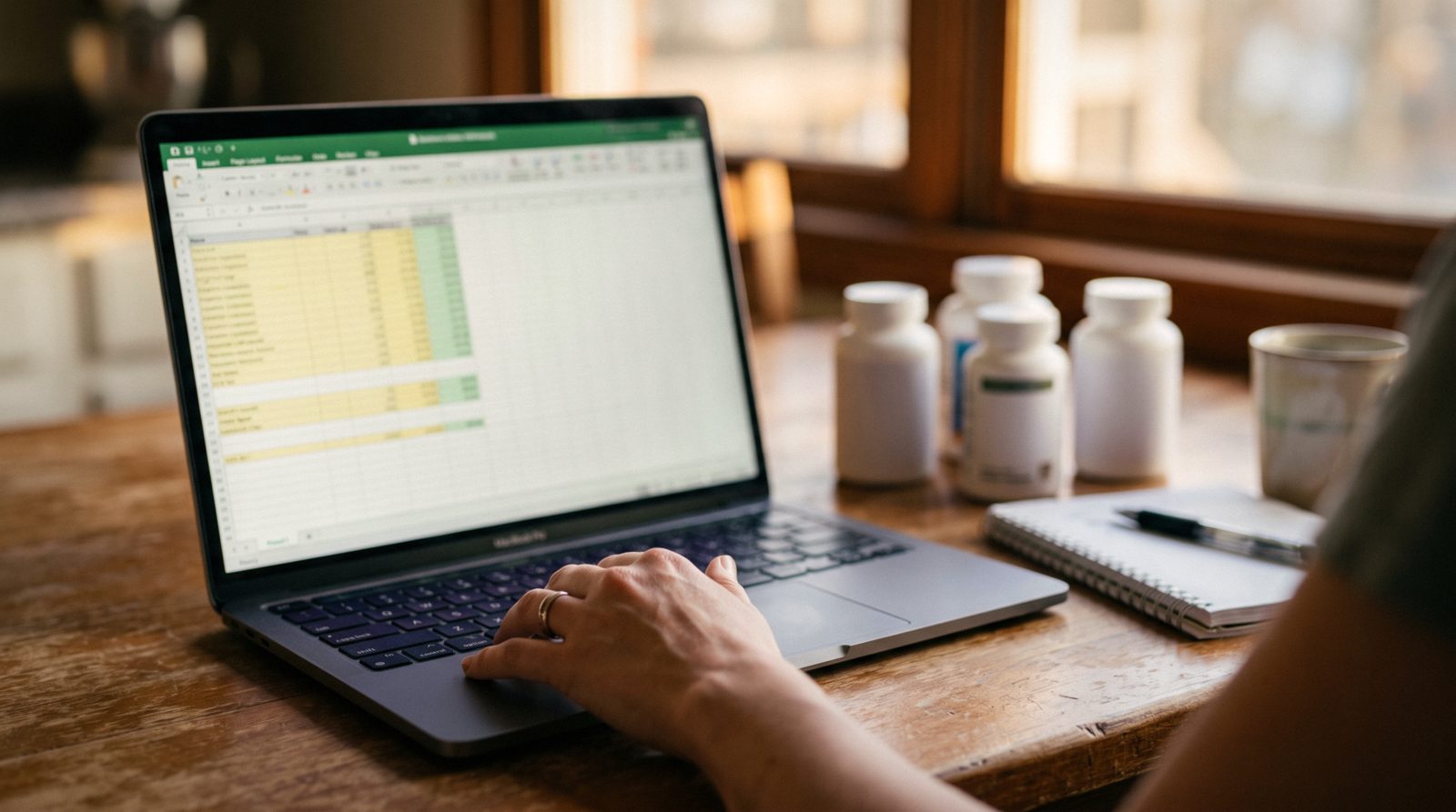 The spreadsheet: every bottle on our counter, dose by dose